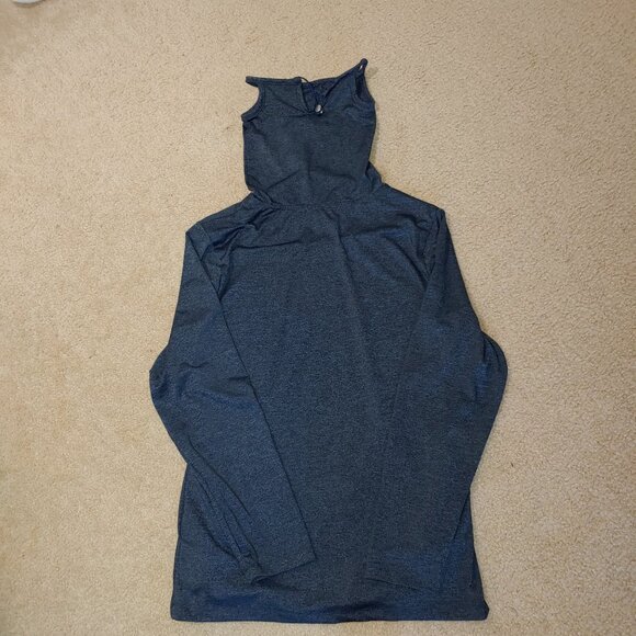 Max Studio Performance Long Sleeves Cowlneck Top Size L Blue - Picture 7 of 9